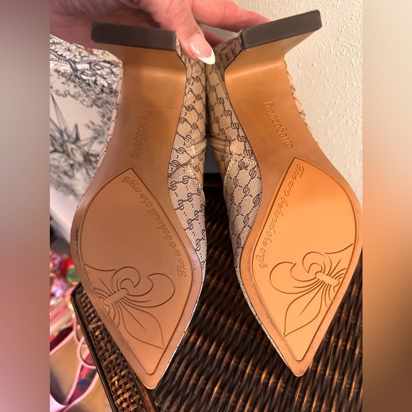 Tapestry Ankle Block Heel Boots (Franco Sarto) New Never Worn 💃EU 39 US 8.5M - Picture 6 of 9